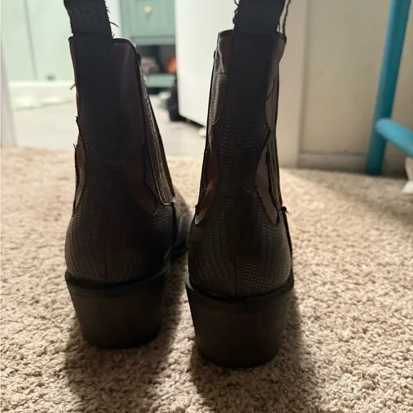 Free People Vegan Cavalier Western Boot 
Size 7.5 
Color Brown - Picture 5 of 9